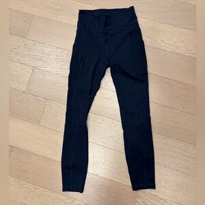 Lululemon Athletica Navy 7/8 Leggings with Side Pockets